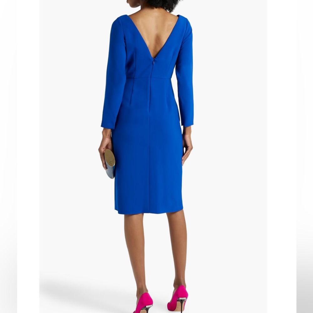 NWT Sachin & Babi Patrizia Blue Asymmetrical Crepe Dress Size 10 - Picture 4 of 15
